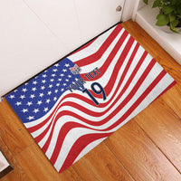 Custom United States Soccer Rubber Doormat USA Stars and Stripes Style
