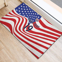 Custom United States Soccer Rubber Doormat USA Stars and Stripes Style