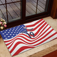 Custom United States Soccer Rubber Doormat USA Stars and Stripes Style
