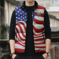 Custom United States Soccer Sleeveless Puffer Jacket USA Stars and Stripes Style