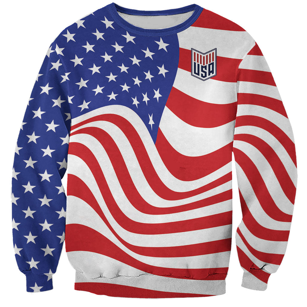 Custom United States Soccer Sweatshirt USA Stars and Stripes Style