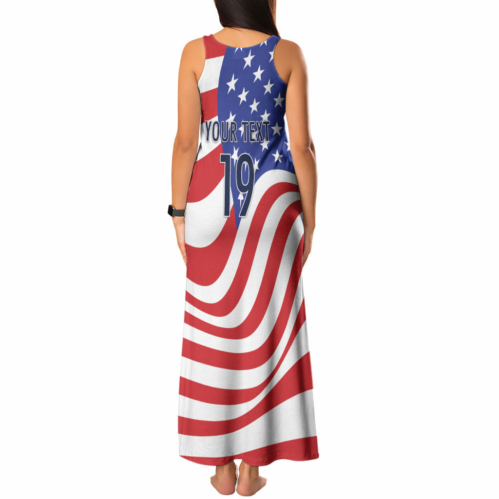 Custom United States Soccer Tank Maxi Dress USA Stars and Stripes Style
