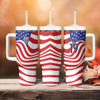 Custom United States Soccer Tumbler With Handle USA Stars and Stripes Style
