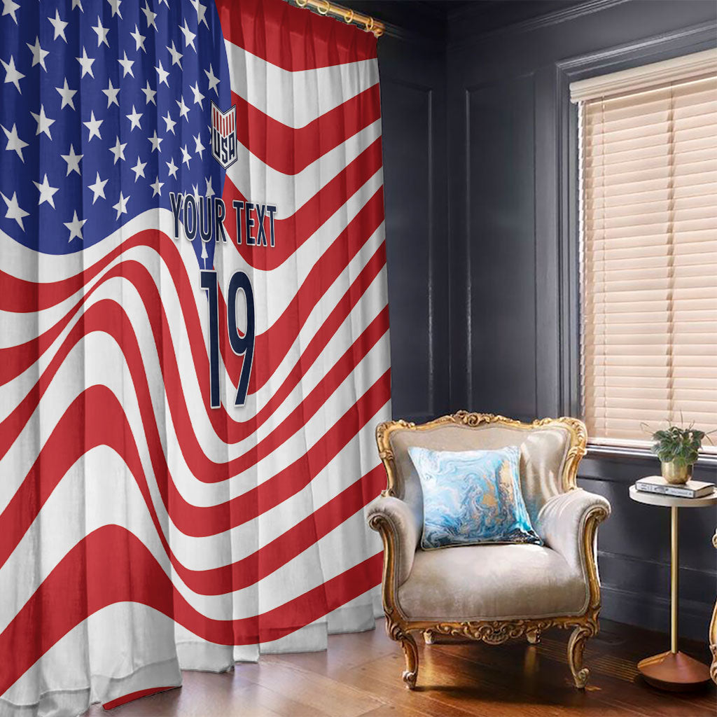 Custom United States Soccer Window Curtain USA Stars and Stripes Style