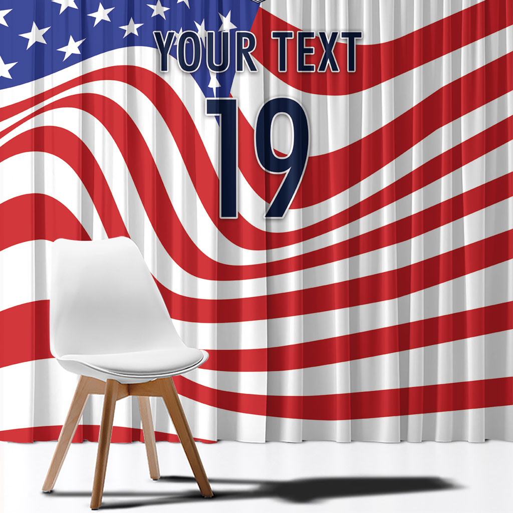 Custom United States Soccer Window Curtain USA Stars and Stripes Style