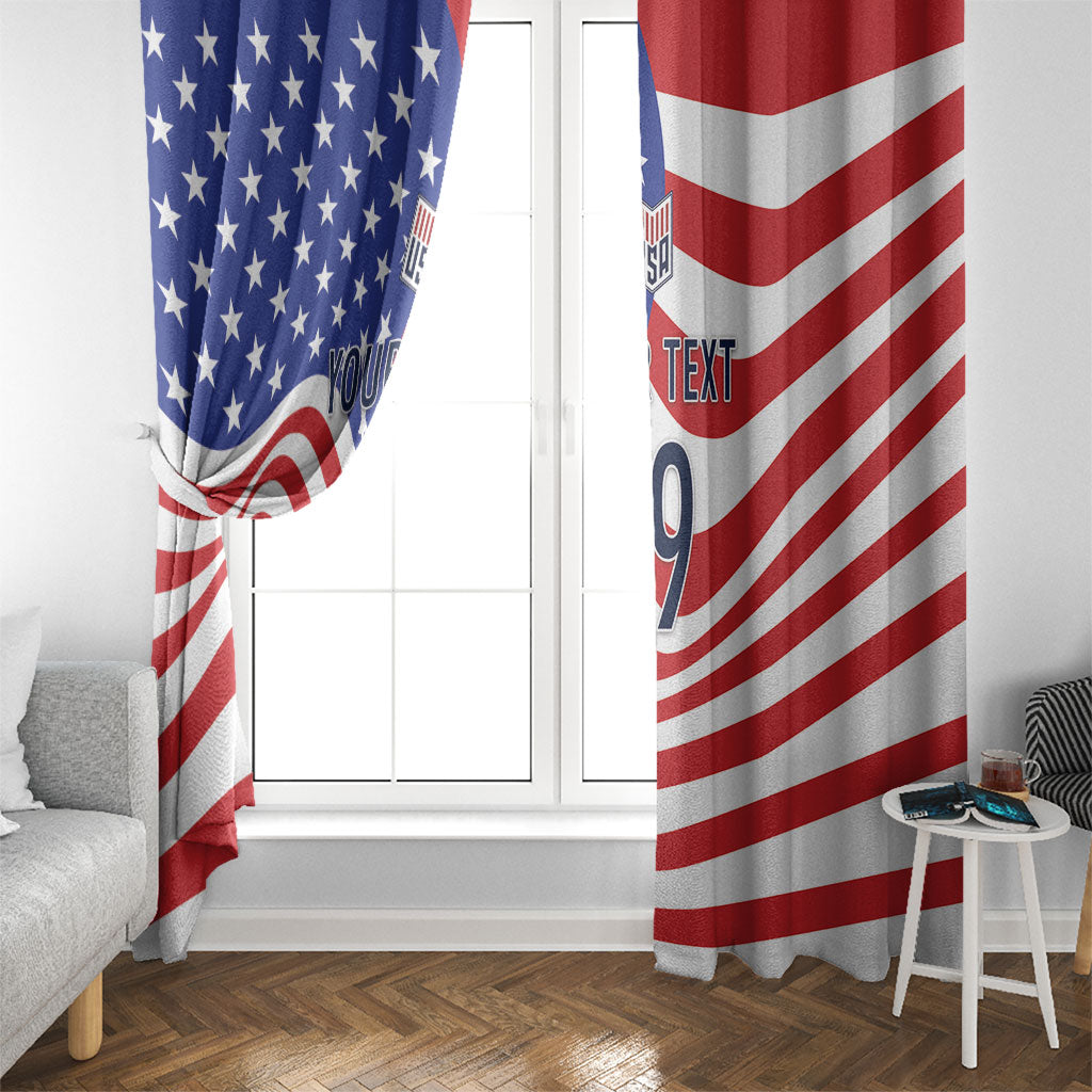 Custom United States Soccer Window Curtain USA Stars and Stripes Style