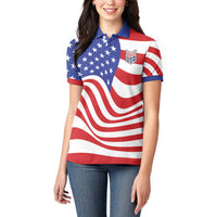 Custom United States Soccer Women Polo Shirt USA Stars and Stripes Style