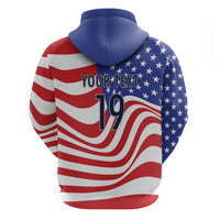 Custom United States Soccer Zip Hoodie USA Stars and Stripes Style