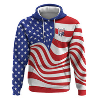 Custom United States Soccer Zip Hoodie USA Stars and Stripes Style