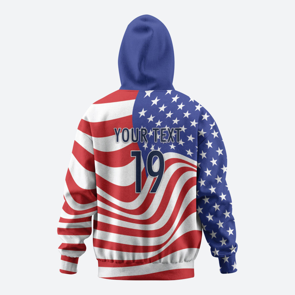 Custom United States Soccer Zip Hoodie USA Stars and Stripes Style