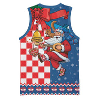 Funny Croatia Ugly Christmas Basketball Jersey Checkerboard Flag Santa Zagreb Design - Wonder Print Shop