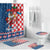 Funny Croatia Ugly Christmas Bathroom Set Checkerboard Flag Santa Zagreb Design - Wonder Print Shop