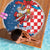 Funny Croatia Ugly Christmas Beach Blanket Checkerboard Flag Santa Zagreb Design - Wonder Print Shop