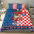 Funny Croatia Ugly Christmas Bedding Set Checkerboard Flag Santa Zagreb Design - Wonder Print Shop