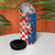 Funny Croatia Ugly Christmas 4 in 1 Can Cooler Tumbler Checkerboard Flag Santa Zagreb Design - Wonder Print Shop