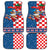 Funny Croatia Ugly Christmas Car Mats Checkerboard Flag Santa Zagreb Design - Wonder Print Shop