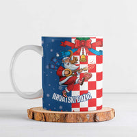 Funny Croatia Ugly Christmas Ceramic Mug Checkerboard Flag Santa Zagreb Design - Wonder Print Shop