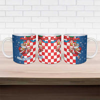 Funny Croatia Ugly Christmas Ceramic Mug Checkerboard Flag Santa Zagreb Design - Wonder Print Shop