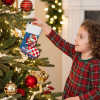 Funny Croatia Ugly Christmas Stocking Checkerboard Flag Santa Zagreb Design - Wonder Print Shop