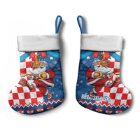 Funny Croatia Ugly Christmas Stocking Checkerboard Flag Santa Zagreb Design - Wonder Print Shop