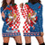 Funny Croatia Ugly Christmas Hoodie Dress Checkerboard Flag Santa Zagreb Design - Wonder Print Shop