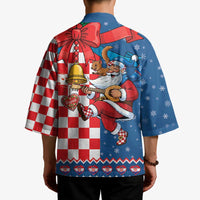 Funny Croatia Ugly Christmas Kimono Checkerboard Flag Santa Zagreb Design - Wonder Print Shop