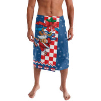 Funny Croatia Ugly Christmas Lavalava Checkerboard Flag Santa Zagreb Design - Wonder Print Shop