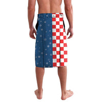 Funny Croatia Ugly Christmas Lavalava Checkerboard Flag Santa Zagreb Design - Wonder Print Shop