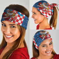 Funny Croatia Ugly Christmas Neck Gaiter Checkerboard Flag Santa Zagreb Design - Wonder Print Shop