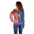 Funny Croatia Ugly Christmas Off Shoulder Sweater Checkerboard Flag Santa Zagreb Design - Wonder Print Shop