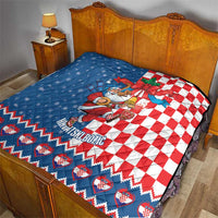 Funny Croatia Ugly Christmas Quilt Checkerboard Flag Santa Zagreb Design - Wonder Print Shop