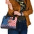 Funny Croatia Ugly Christmas Shoulder Handbag Checkerboard Flag Santa Zagreb Design - Wonder Print Shop