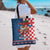Funny Croatia Ugly Christmas Tote Bag Checkerboard Flag Santa Zagreb Design - Wonder Print Shop