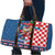 Funny Croatia Ugly Christmas Travel Bag Checkerboard Flag Santa Zagreb Design - Wonder Print Shop