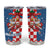 Funny Croatia Ugly Christmas Tumbler Cup Checkerboard Flag Santa Zagreb Design - Wonder Print Shop