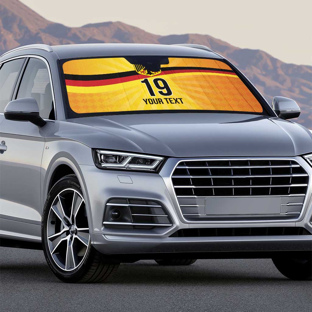 Custom Germany Heritage Eagle Auto Sun Shade German Eagle with Flag Design - Wonder Print Shop