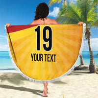 Custom Germany Heritage Eagle Beach Blanket German Eagle with Flag Design - Wonder Print Shop