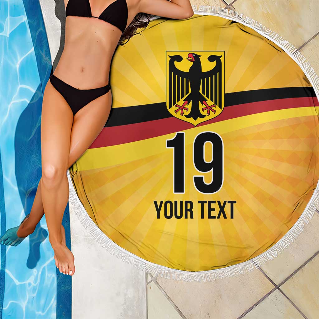 Custom Germany Heritage Eagle Beach Blanket German Eagle with Flag Design - Wonder Print Shop