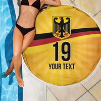 Custom Germany Heritage Eagle Beach Blanket German Eagle with Flag Design - Wonder Print Shop