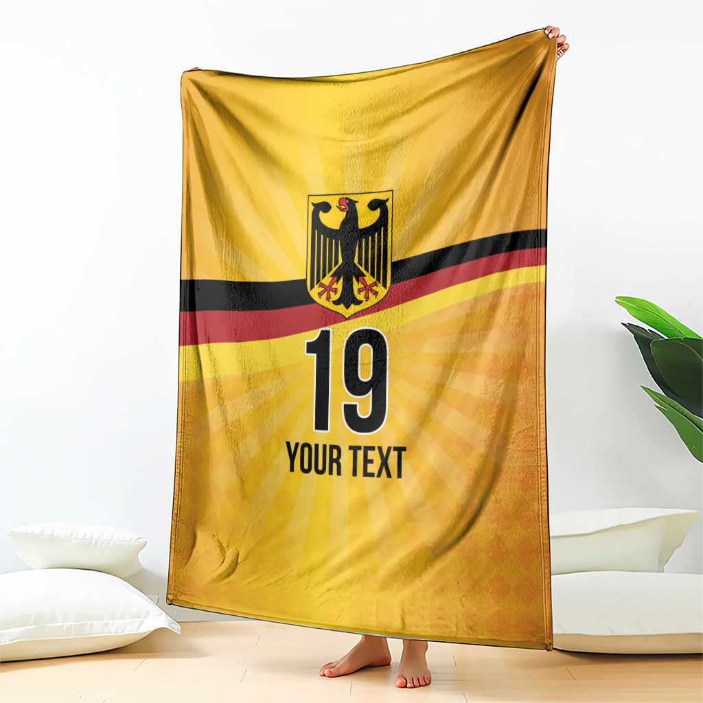 Custom Germany Heritage Eagle Blanket German Eagle with Flag Design - Wonder Print Shop