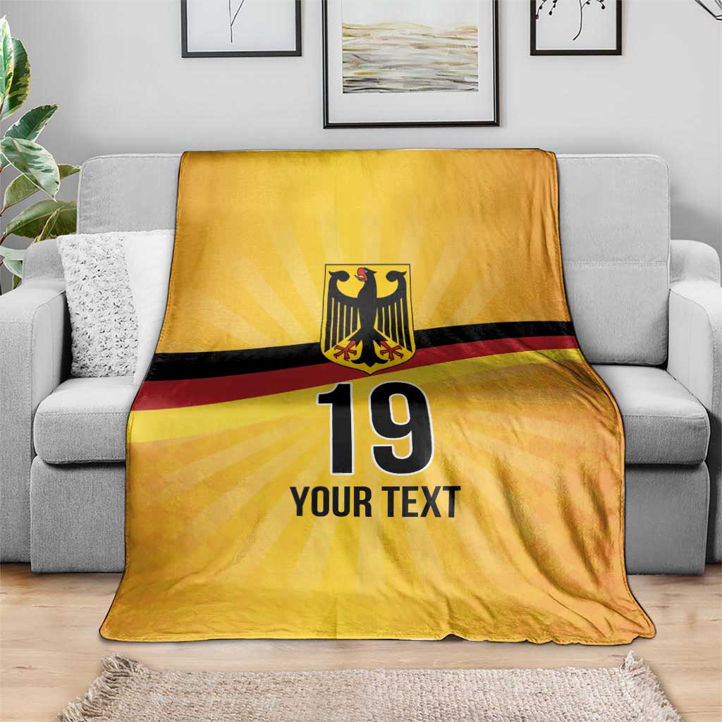 Custom Germany Heritage Eagle Blanket German Eagle with Flag Design - Wonder Print Shop