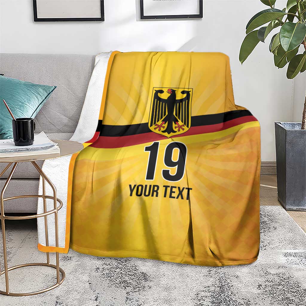 Custom Germany Heritage Eagle Blanket German Eagle with Flag Design - Wonder Print Shop
