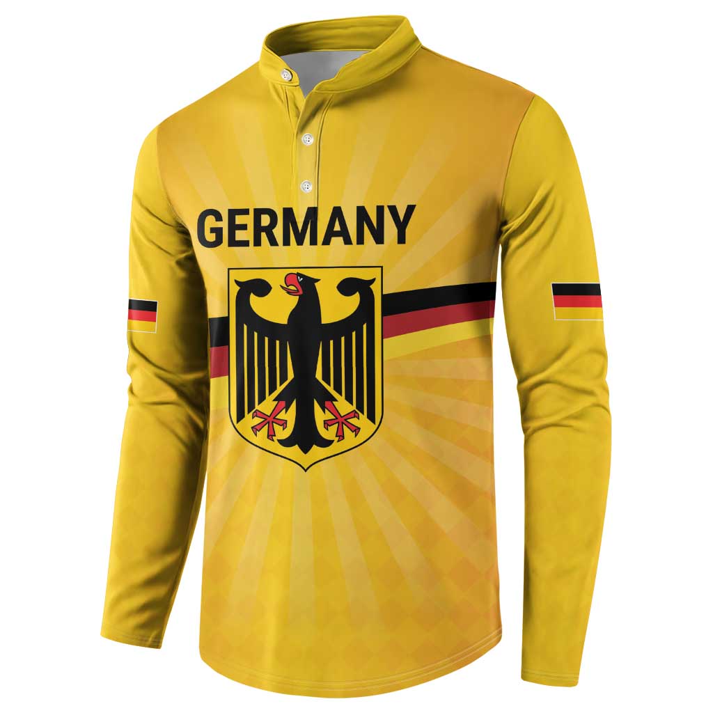 Custom Germany Heritage Eagle Button Sweatshirt German Eagle with Flag Design - Wonder Print Shop