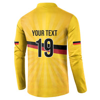 Custom Germany Heritage Eagle Button Sweatshirt German Eagle with Flag Design - Wonder Print Shop