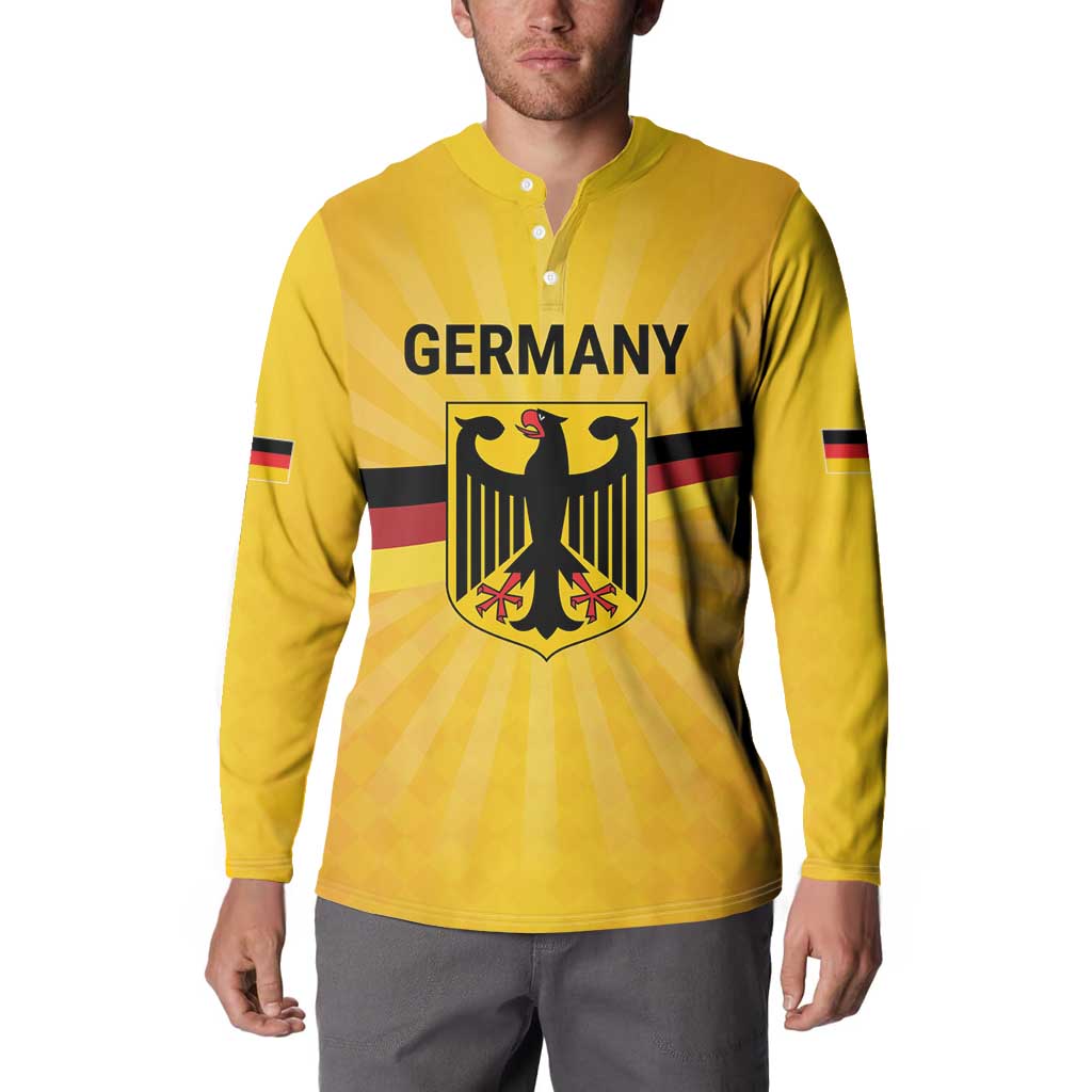 Custom Germany Heritage Eagle Button Sweatshirt German Eagle with Flag Design - Wonder Print Shop