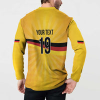 Custom Germany Heritage Eagle Button Sweatshirt German Eagle with Flag Design - Wonder Print Shop