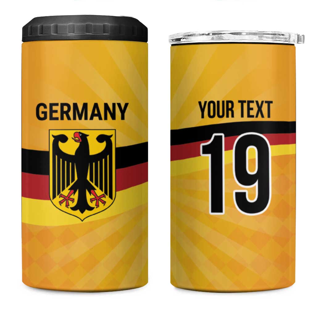 Custom Germany Heritage Eagle 4 in 1 Can Cooler Tumbler German Eagle with Flag Design - Wonder Print Shop