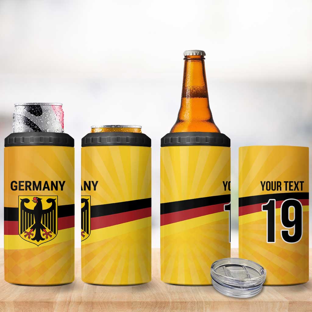 Custom Germany Heritage Eagle 4 in 1 Can Cooler Tumbler German Eagle with Flag Design - Wonder Print Shop