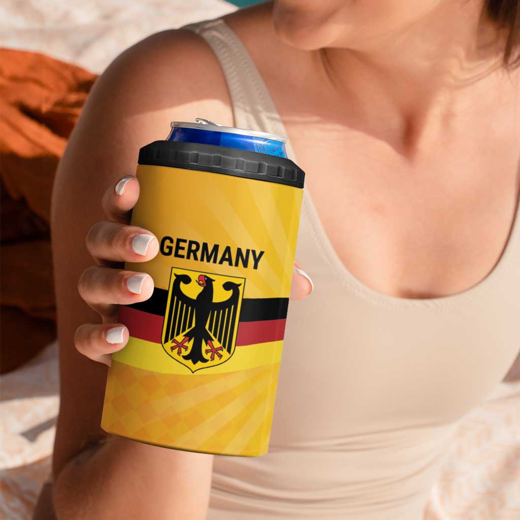 Custom Germany Heritage Eagle 4 in 1 Can Cooler Tumbler German Eagle with Flag Design - Wonder Print Shop