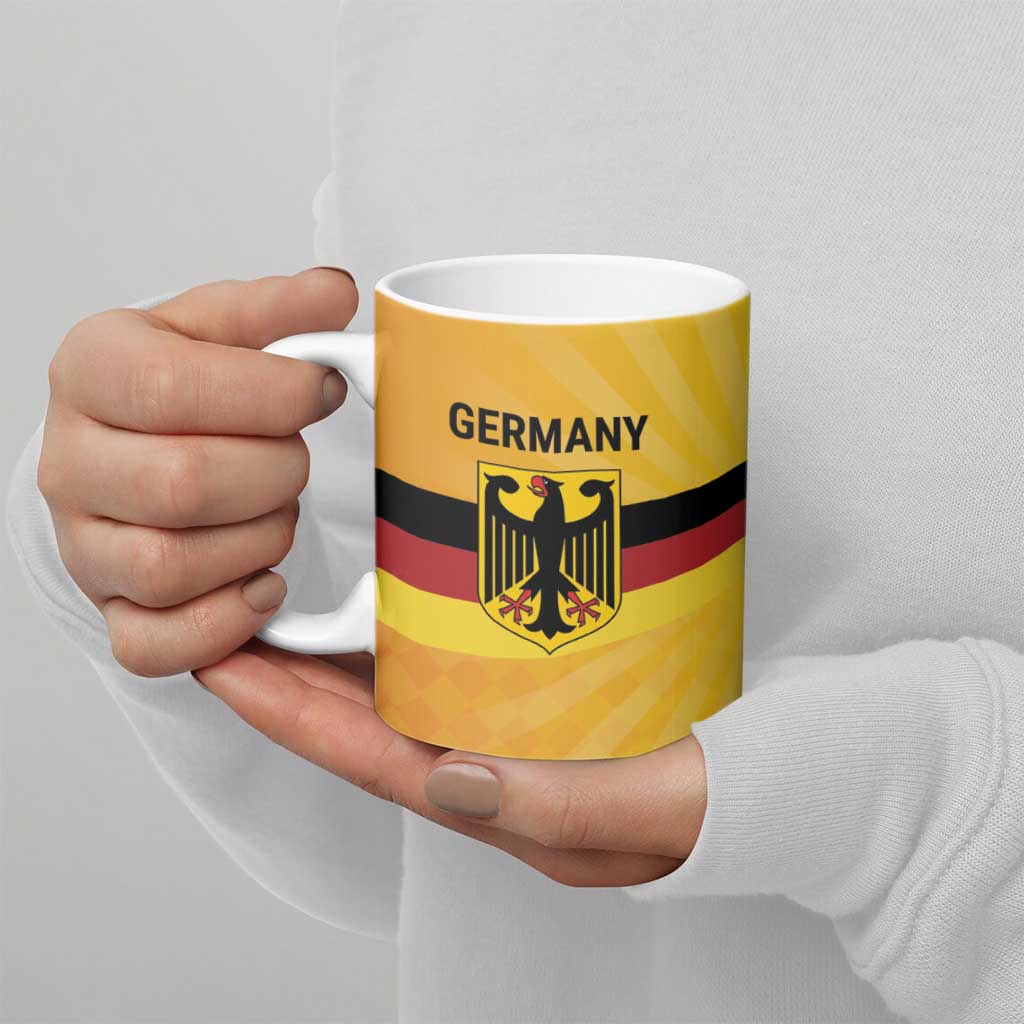 Custom Germany Heritage Eagle Ceramic Mug German Eagle with Flag Design - Wonder Print Shop